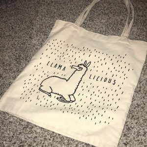 Cloth “llamalicious” bag
